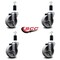 Service Caster 4'' Semi Steel Wheel Swivel 1-3/8'' Expanding Stem Caster Set, 4PK SCC-EX20S415-SSR-138-4 - alternate 2